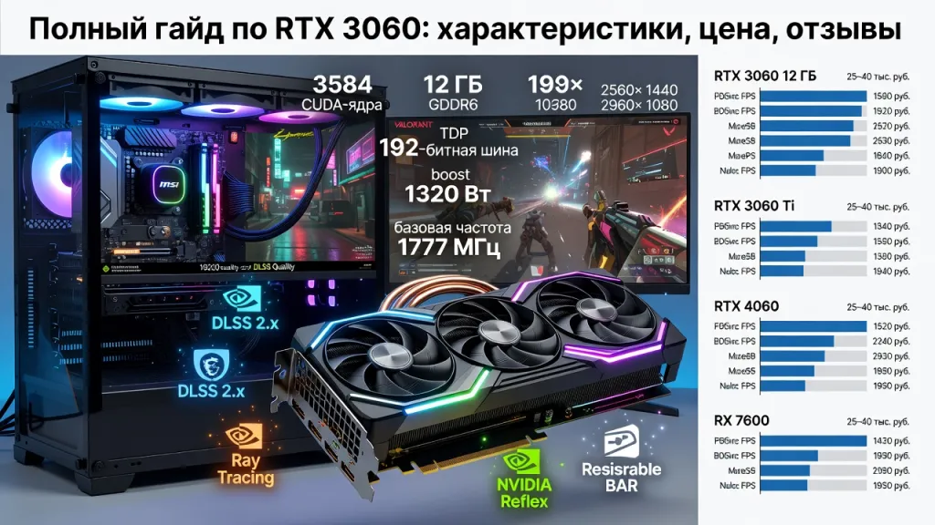 Полный гайд по RTX 3060: характеристики, цена, отзывы